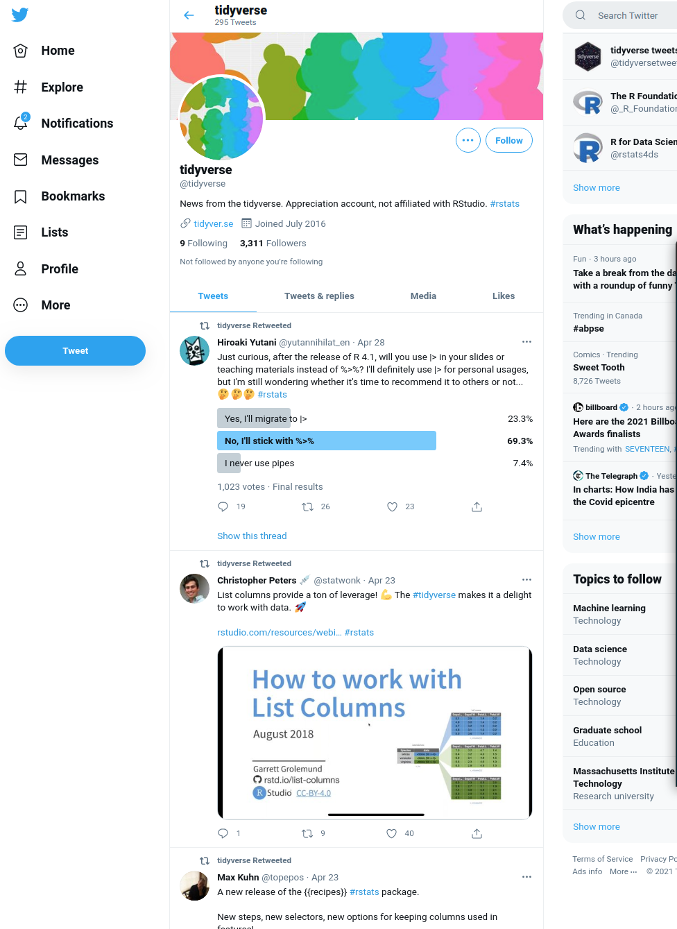 twitter feed